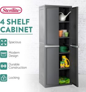 Sterilite 4 Shelf Cabinet