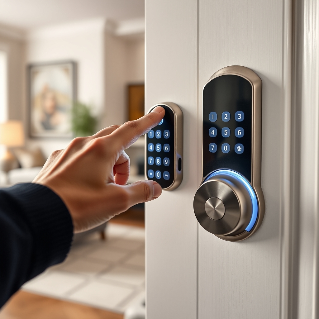 keyless deadbolt in action